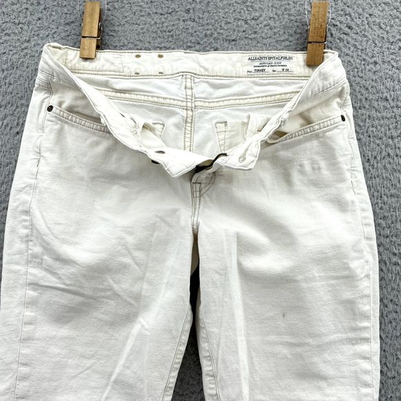 All Saints Spitalfields Paants Sz 28 White Skinny Stretch Jeans Anckle Zip Women - Picture 7 of 14